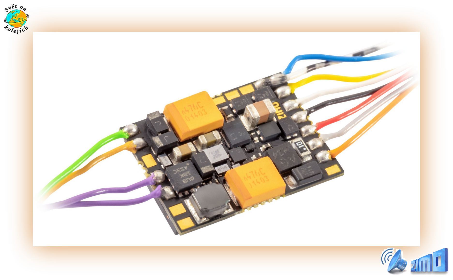 ZIMO MS500R - ZVUKOVÝ LOK. DEKODÉR NEM652, 8-pin