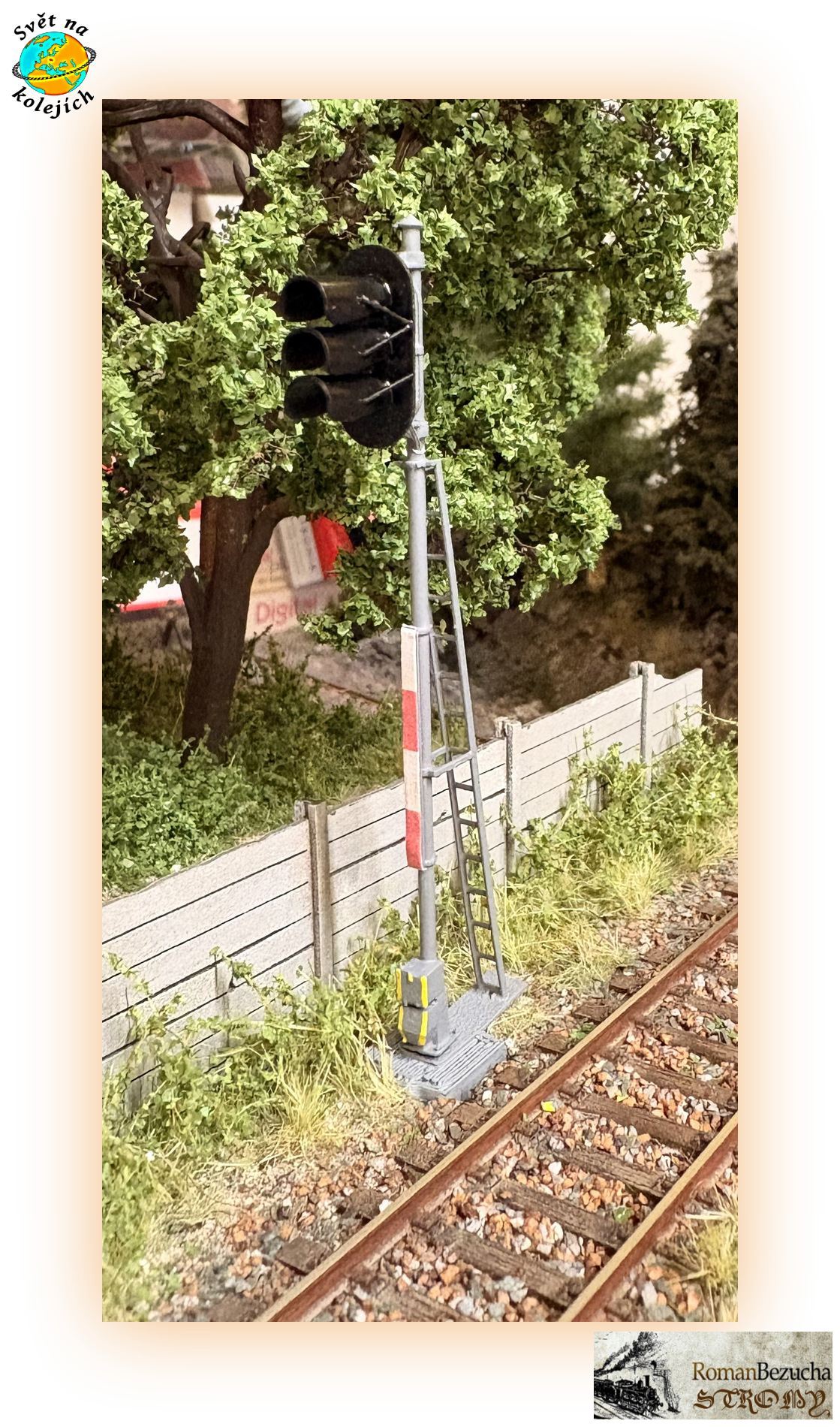 ROMAN BEZUCHA RB AŽD 65 VJ302 H0 - NÁVĚSTIDLO VJEZDOVÉ TYP "SSSR" AŽD 65, Z,Č,Ž