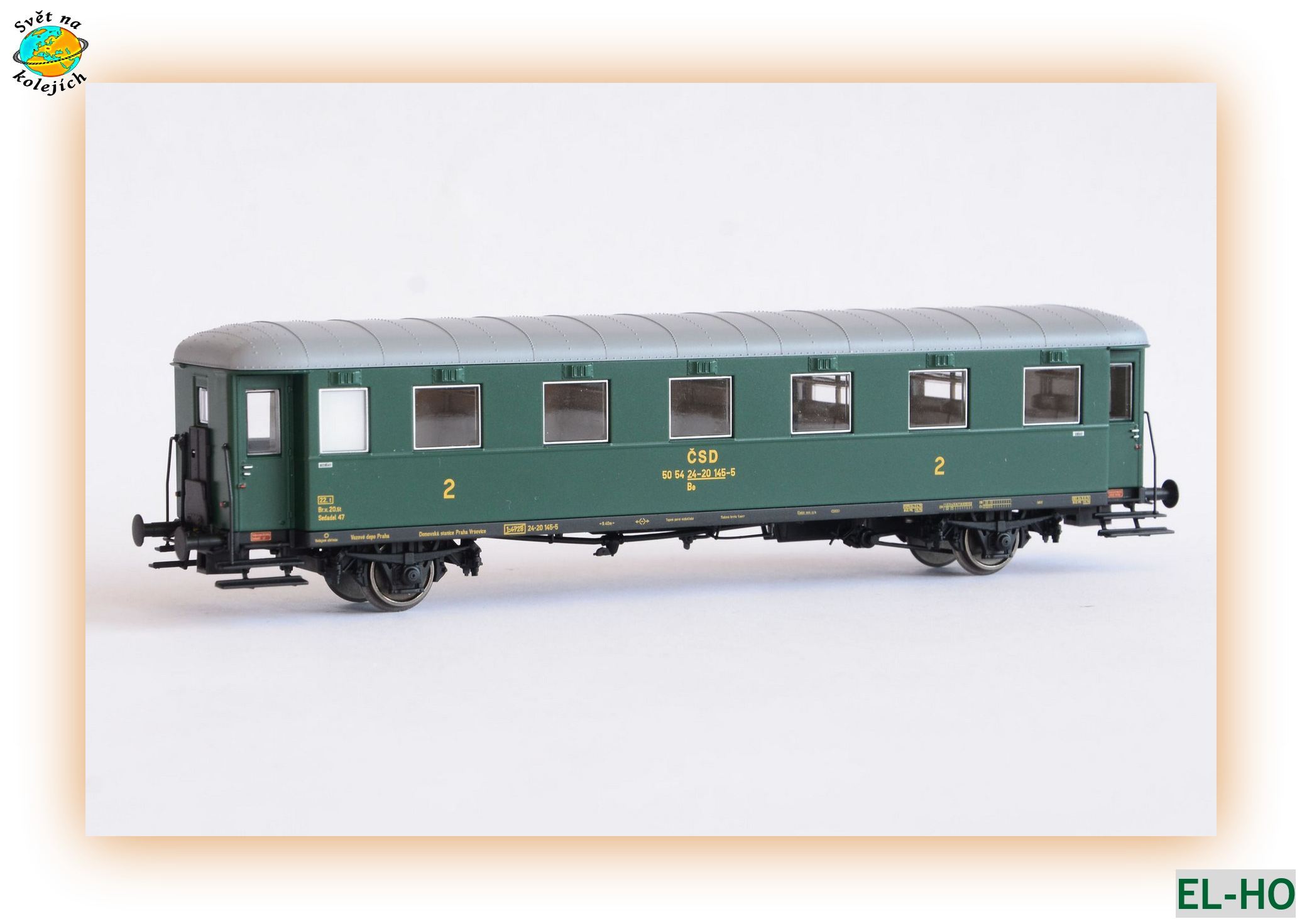 EL-H0 260751 H0 - OSOBNÍ VŮZ Be "RYBÁK" IV.EPOCHA, ČSD DIGITÁLNÍ OSVĚTLENÍ