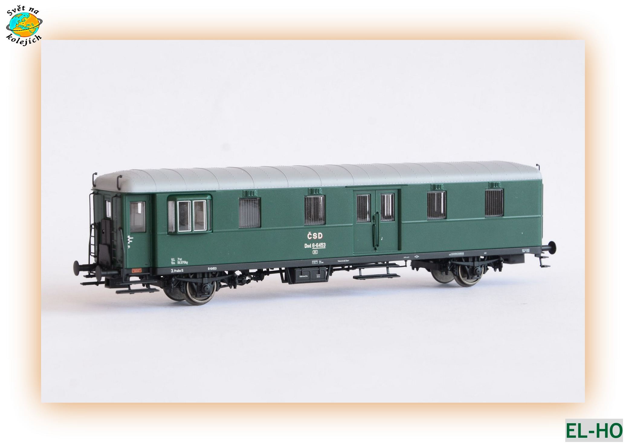 EL-H0 260151 H0 - SLUŽEBNÍ VŮZ Dsd "RYBÁK" III.EPOCHA, ČSD DIGITÁLNÍ OSVĚTLENÍ