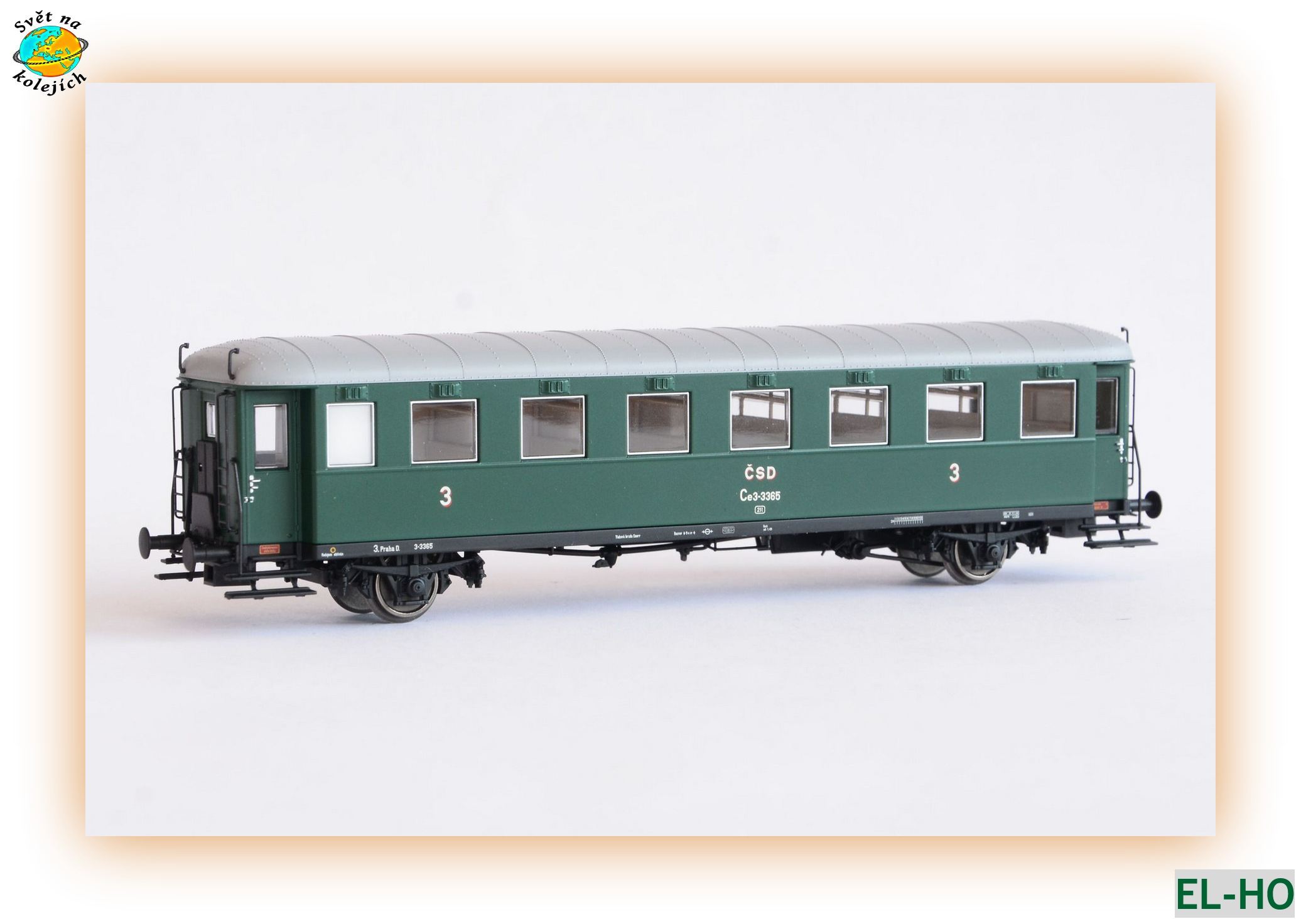 EL-H0 260453 H0 - OSOBNÍ VŮZ Ce "RYBÁK" III.EPOCHA, ČSD DIGITÁLNÍ OSVĚTLENÍ