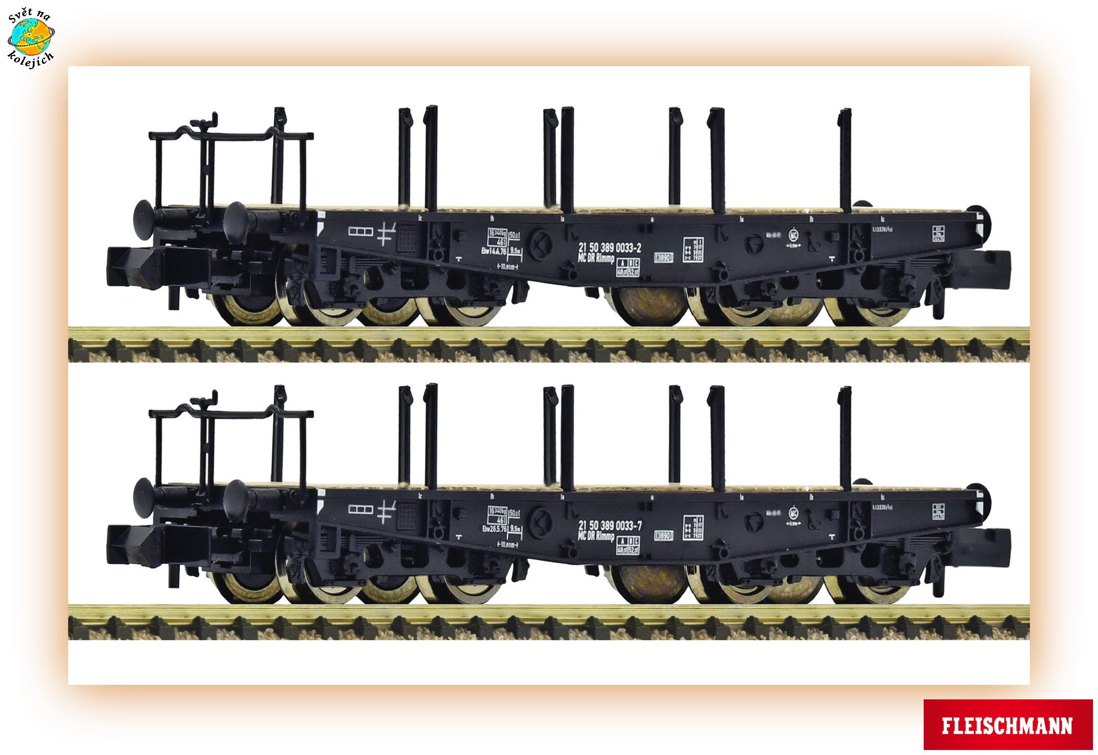 FLEISCHMANN 6660147 N - SET NÁKLADNÍCH VOZŮ  typu Rlmmp, DR