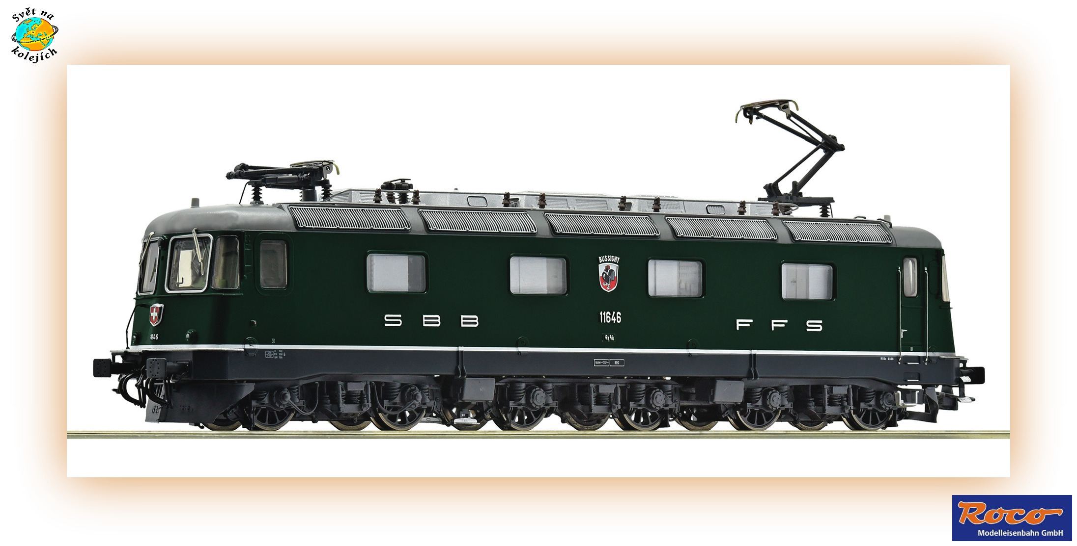 ROCO 7510160 H0 - ELEKTRICKÁ LOK. Re 6/6 11646, SBB Cargo DIGITÁL ZVUK