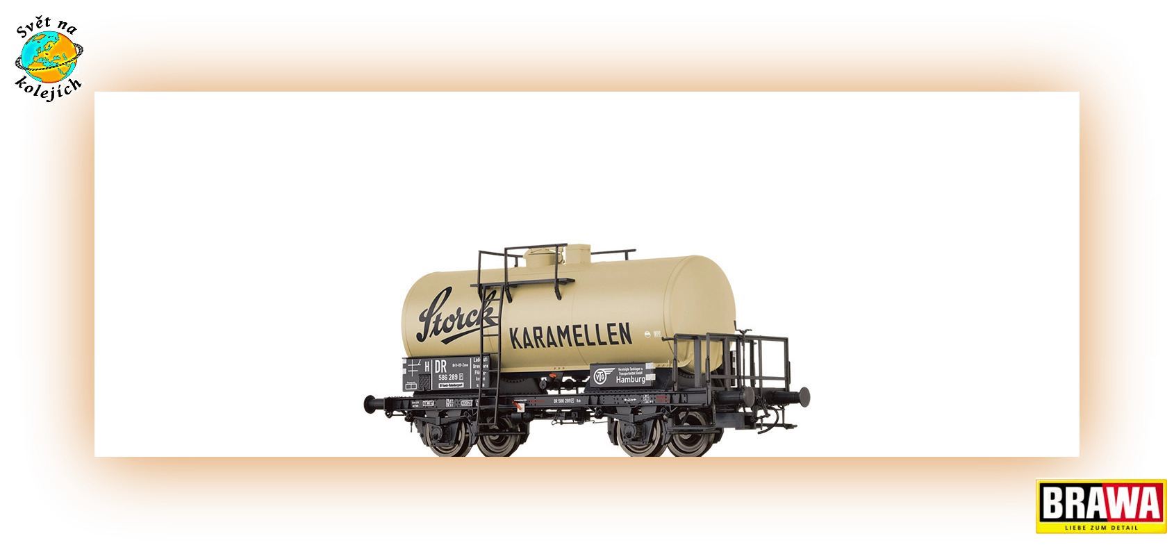 BRAWA 50798 H0 - KOTLOVÝ VŮZ R "Storck", DR
