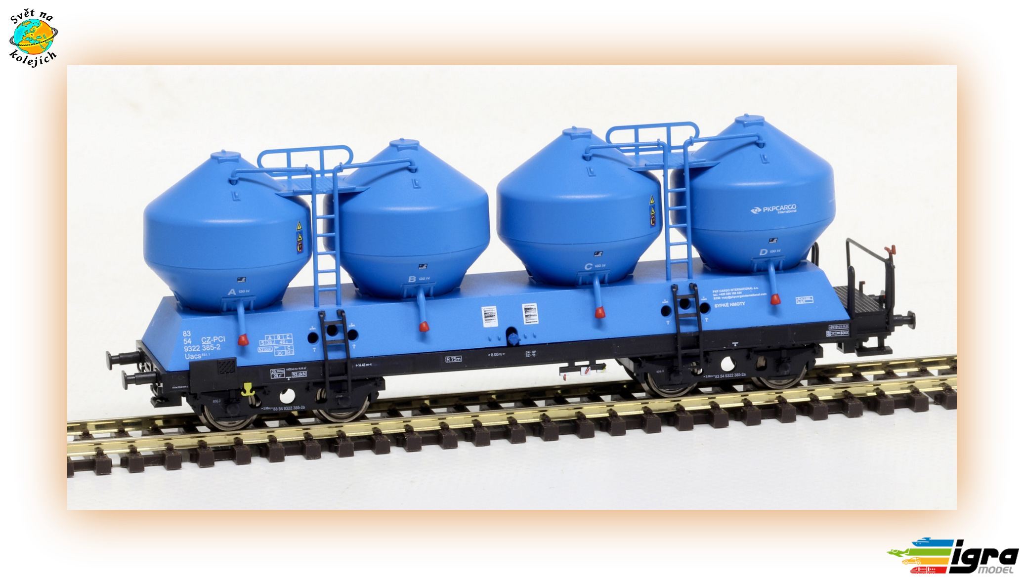 IGRA 96400017 TT - VŮZ NA SYPKÉ HMOTY Uacs/Raj "RAJKY", PKP