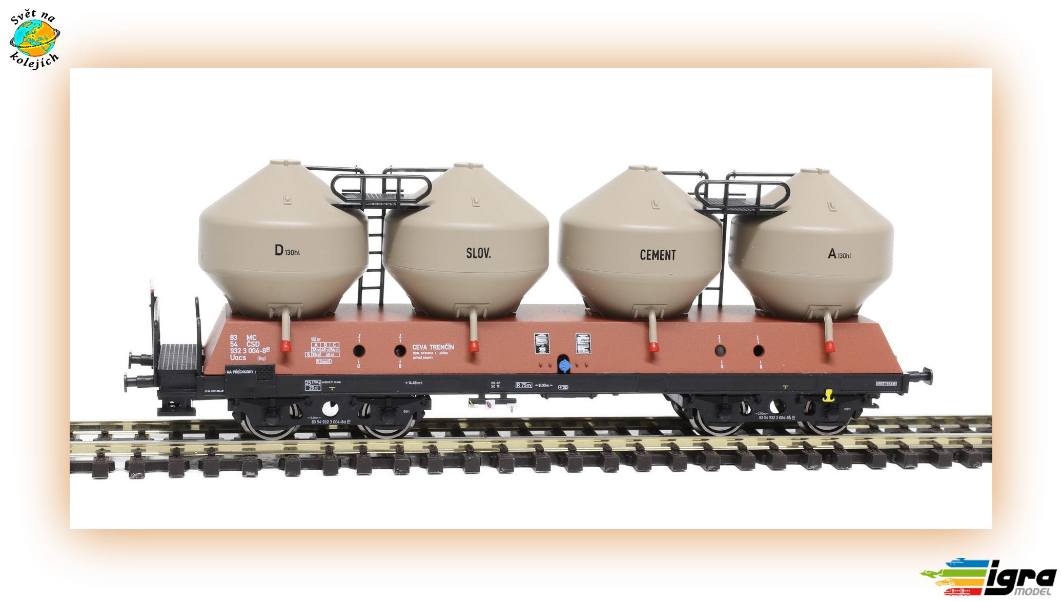 IGRA 96400010 TT - VŮZ NA SYPKÉ HMOTY Uacs/Raj "RAJKY", SLOVCEMENT