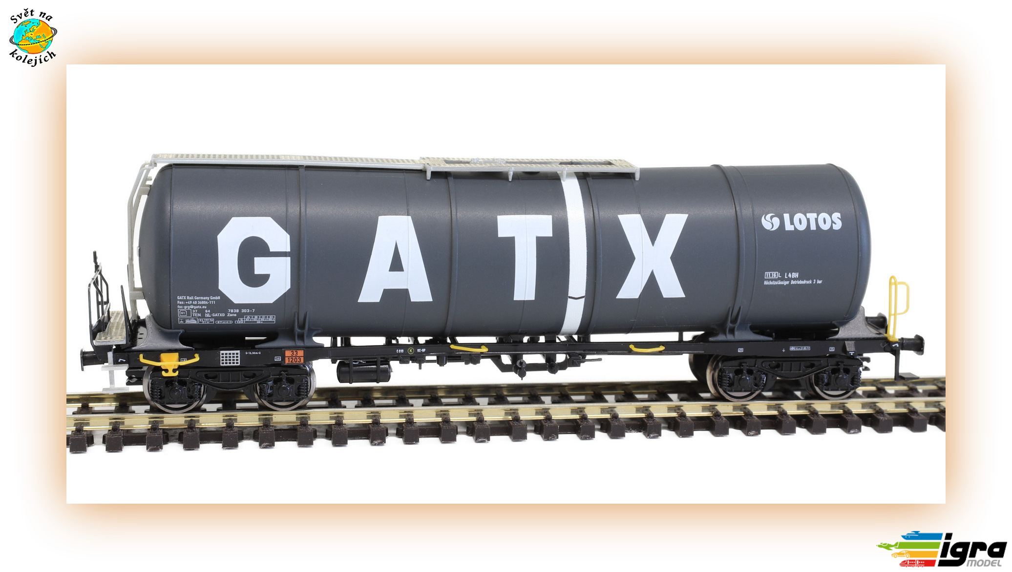IGRA 96200084 TT - CISTERNOVÝ VŮZ Zacns 88 "LOTOS", GATX 