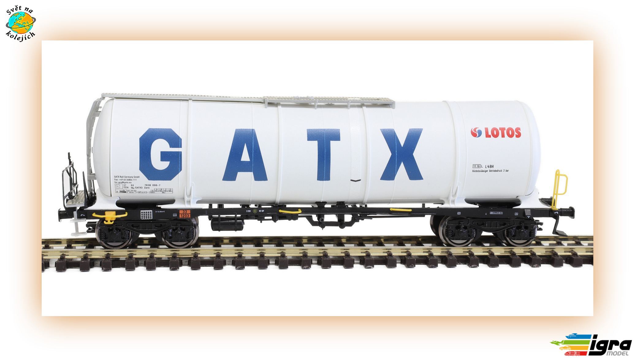 IGRA 96200085 TT - CISTERNOVÝ VŮZ Zacns 88 "LOTOS", GATX 