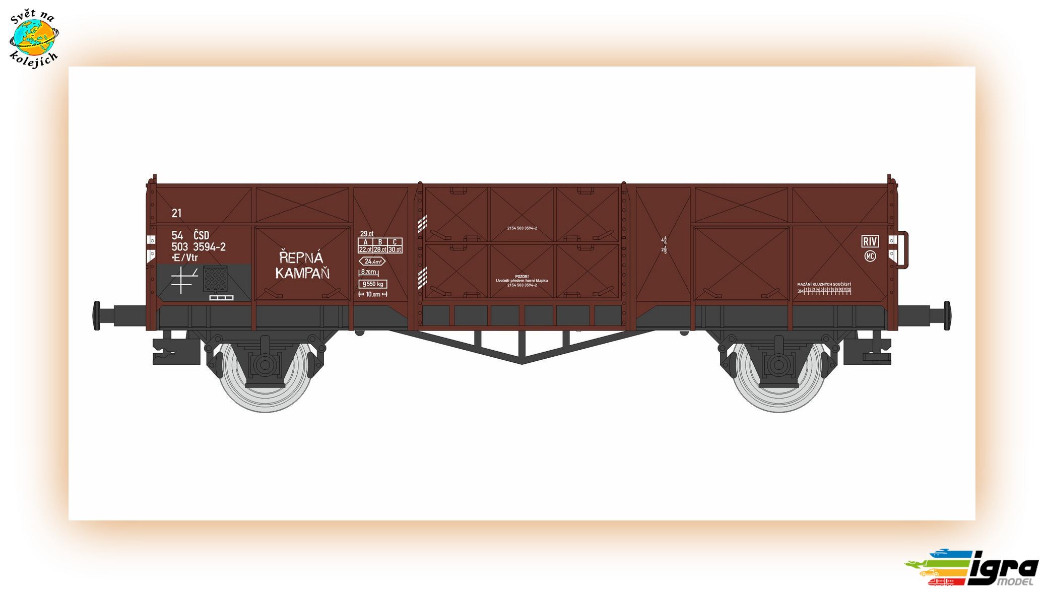 IGRA 96600011 TT - NÁKLADNÍ VŮZ Vtr "ŘEPNÁ KAMPAŇ", ČSD