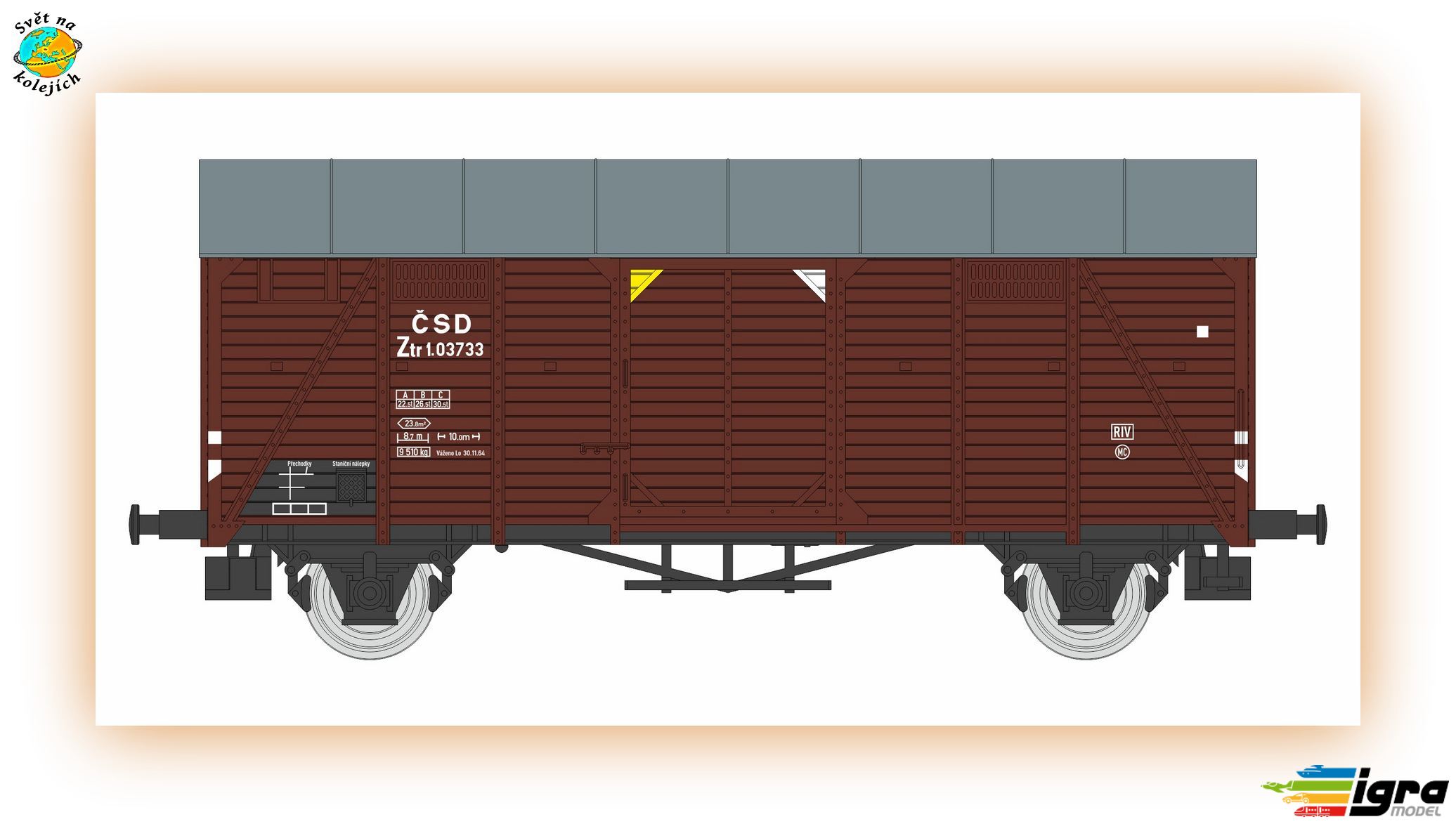 IGRA 96600013 TT - NÁKLADNÍ VŮZ Ztr, ČSD