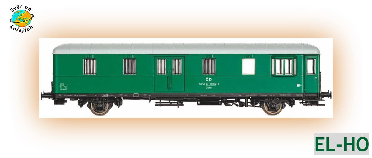 EL-HO 260303 H0 - SLUŽEBNÍ VŮZ Daad  "RYBÁK" V.EPOCHA, ČD