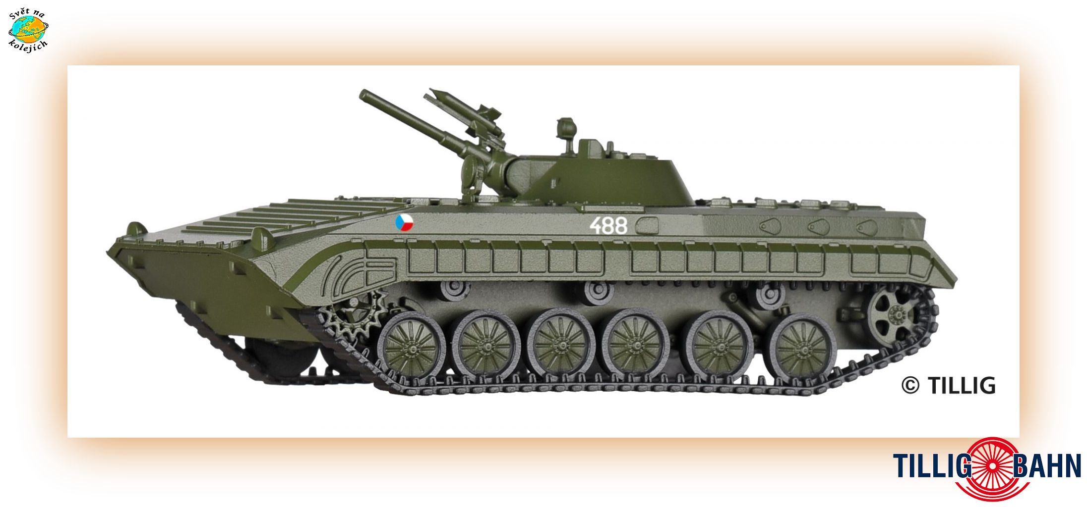 TILLIG 78226 H0 - OBRNĚNÝ TRANSPORTÉR BVP-1, ČSLA