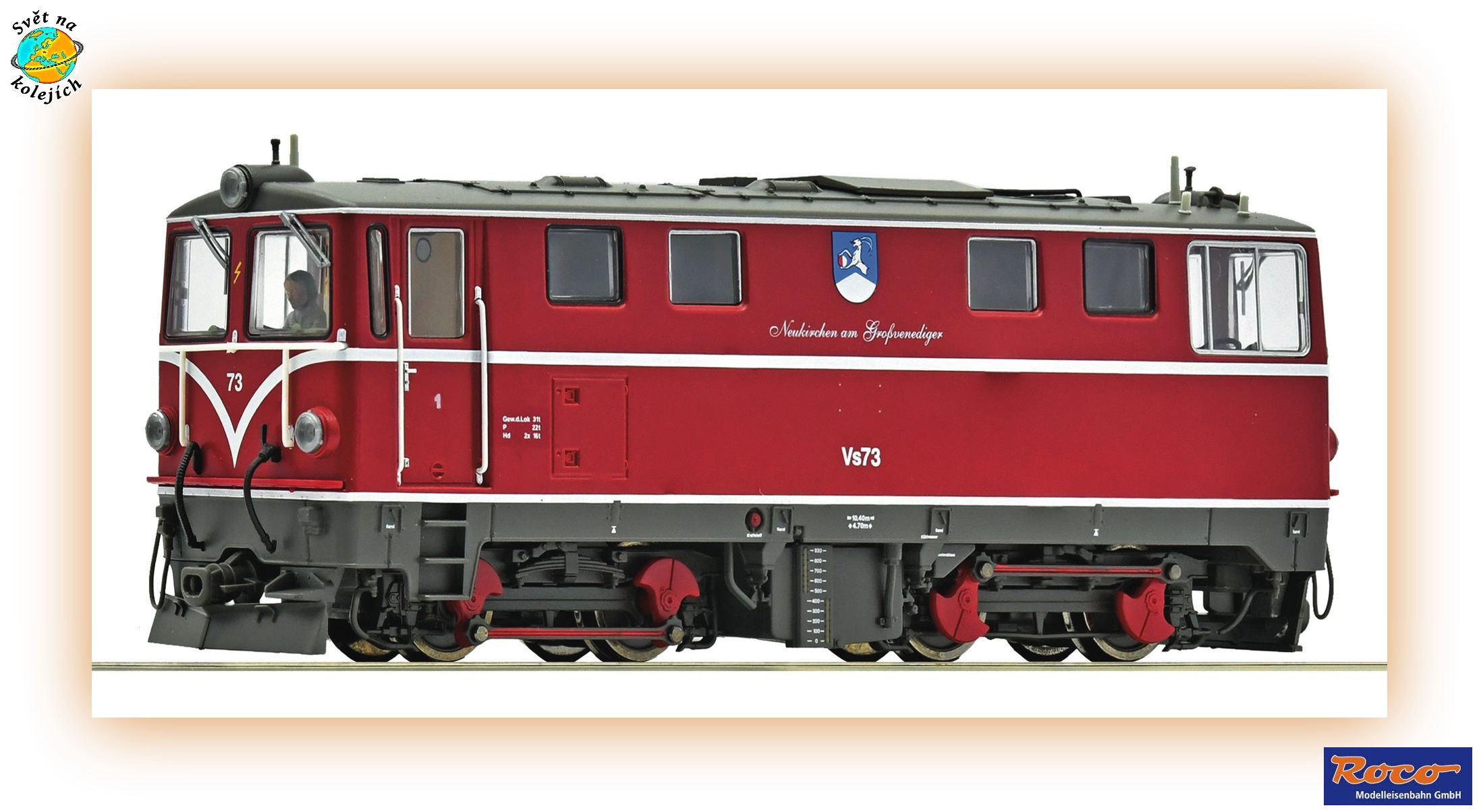 ROCO 7550006 H0e - DIESELOVÁ LOKOMOTIVKA H0e Vs 73, PLB DIGITÁL ZVUK