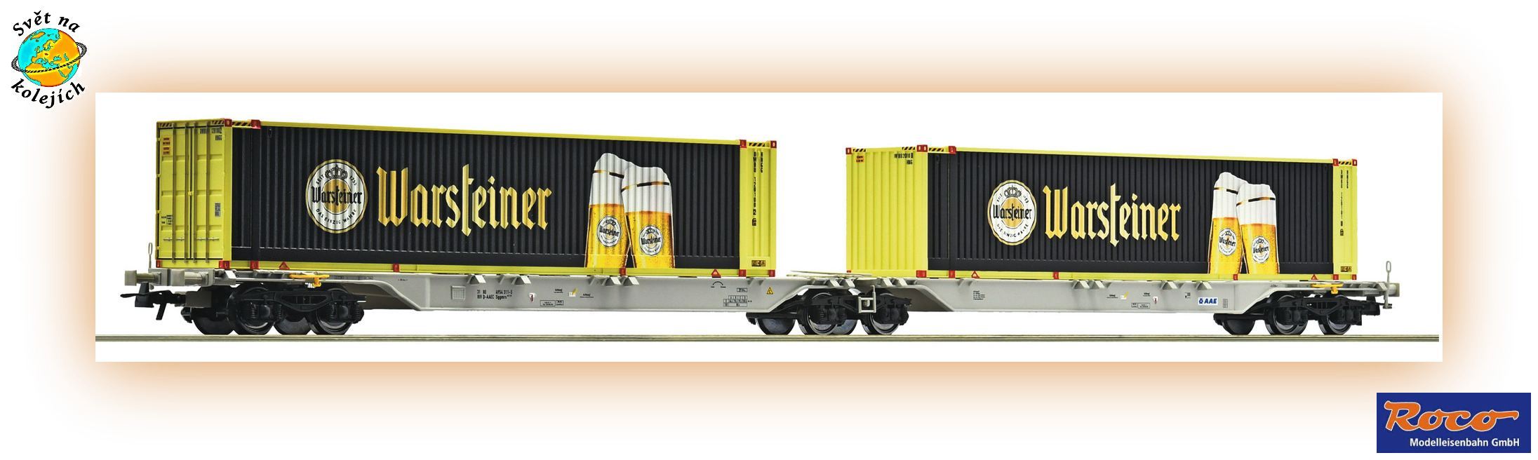 ROCO 6600320 H0 - KONTEJNEROVÝ VŮZ Sggmrs, AAE