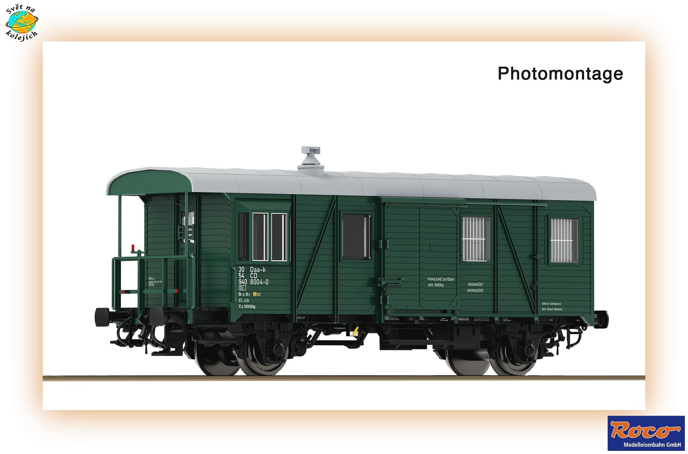 ROCO 6680043 TT - SLUŽEBNÍ VŮZ TYPU Daa-k, ČD
