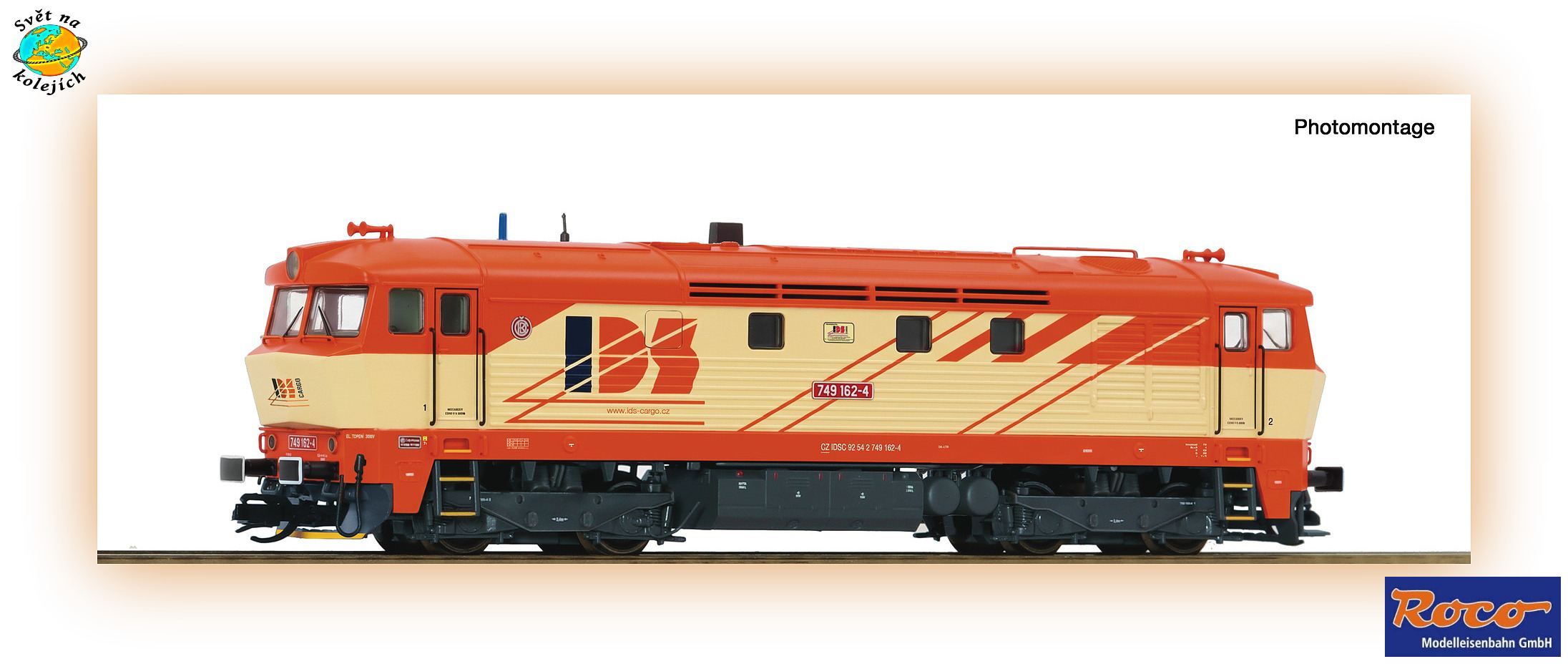 ROCO 7380040 TT - DIESELOVÁ LOKOMOTIVA 749 162-4, IDS Cargo 
