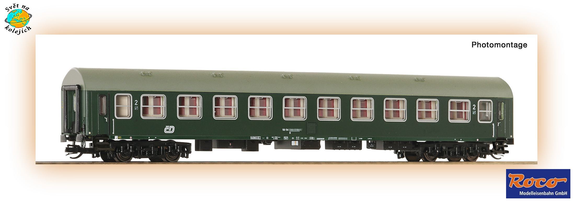 ROCO 6280069 TT - OSOBNÍ VŮZ 2.třídy typ Y/B-70 typ B, ČD