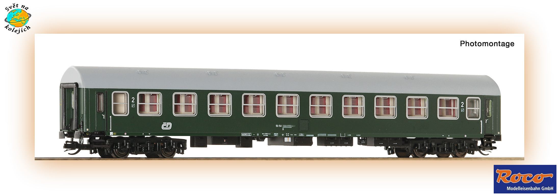 ROCO 6280068 TT - OSOBNÍ VŮZ 2.třídy typ Y/B-70 typ B, ČD