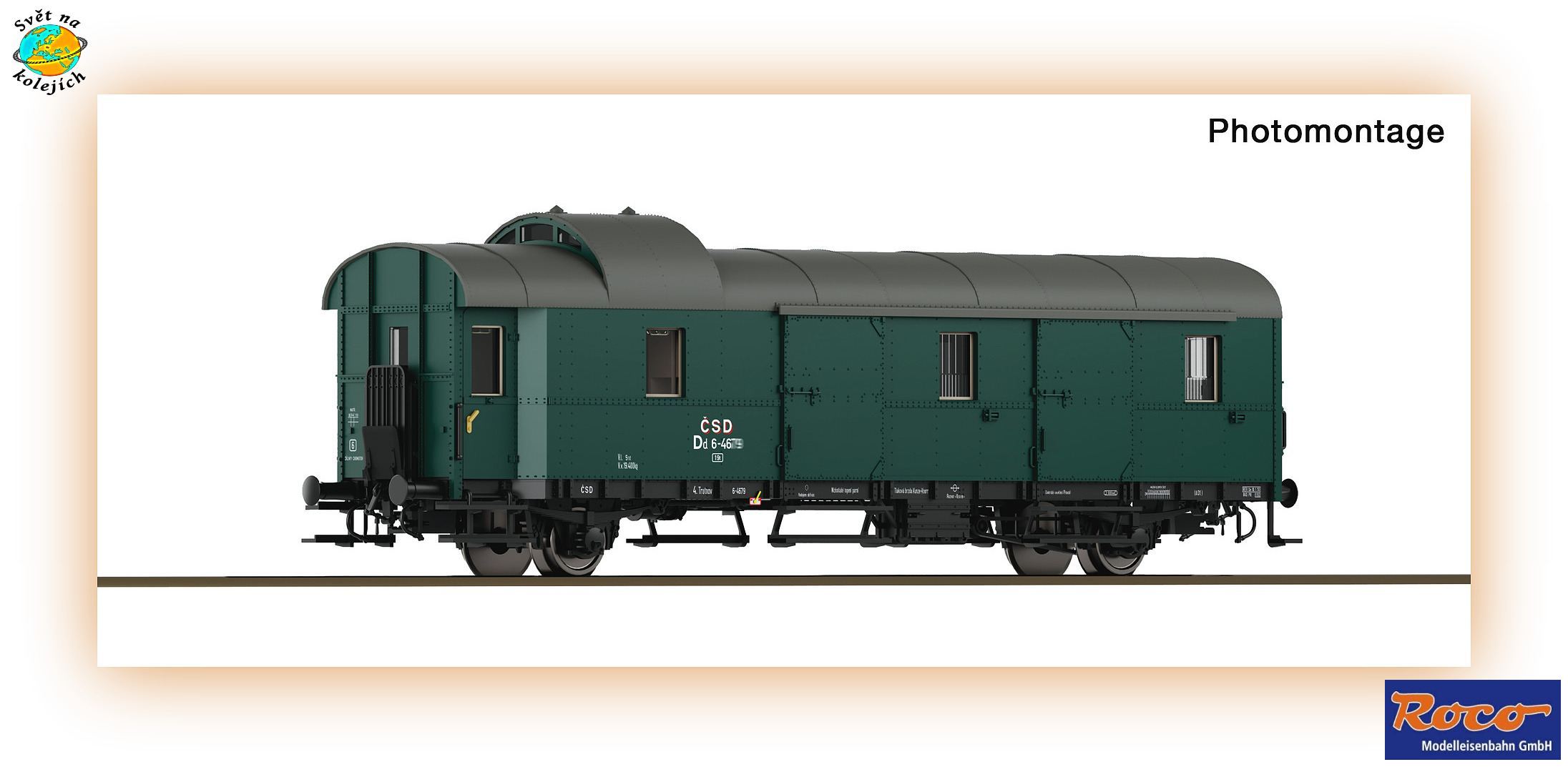 ROCO 6280077 TT - ZAVAZADLOVÝ VŮZ typu Dd, ČSD