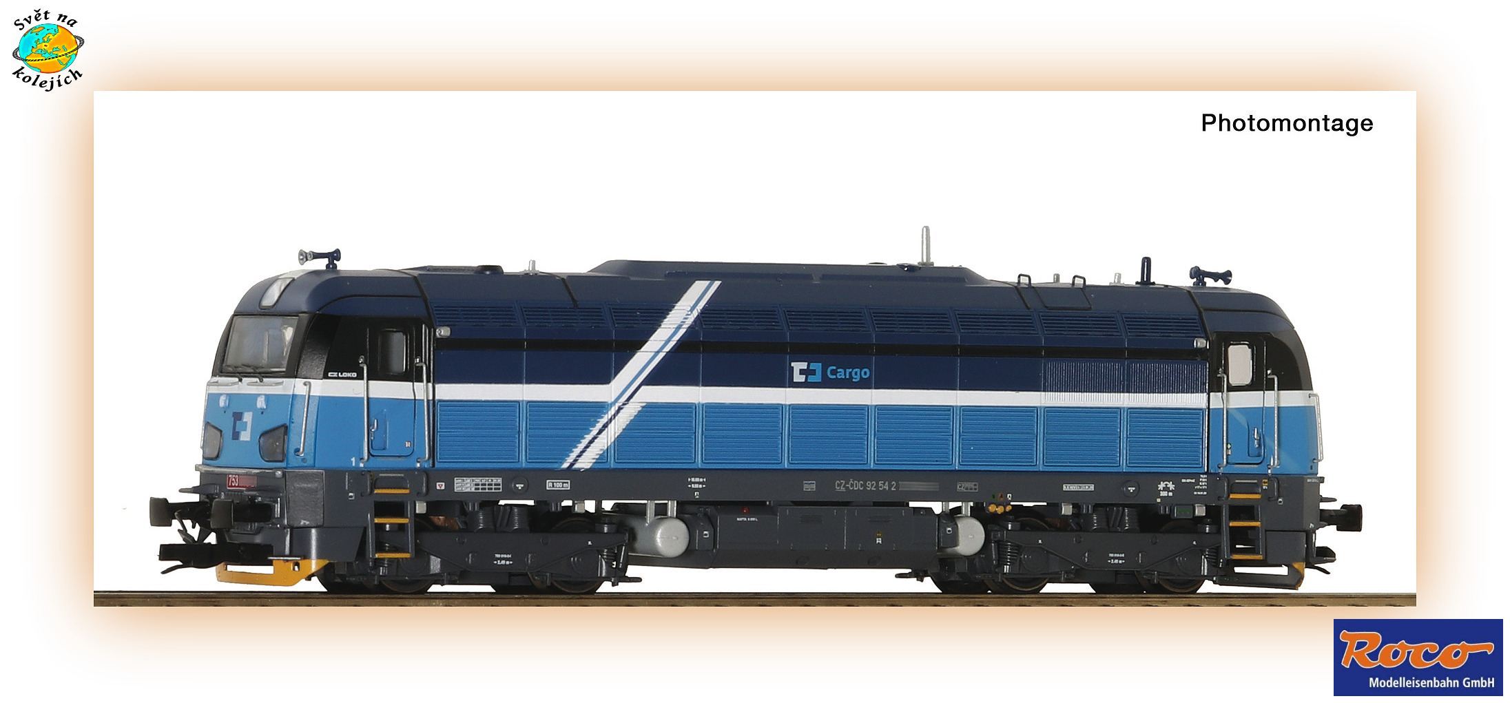 ROCO 7380037 TT - DIESELOVÁ LOKOMOTIVA Rh 753.6, ČD Cargo