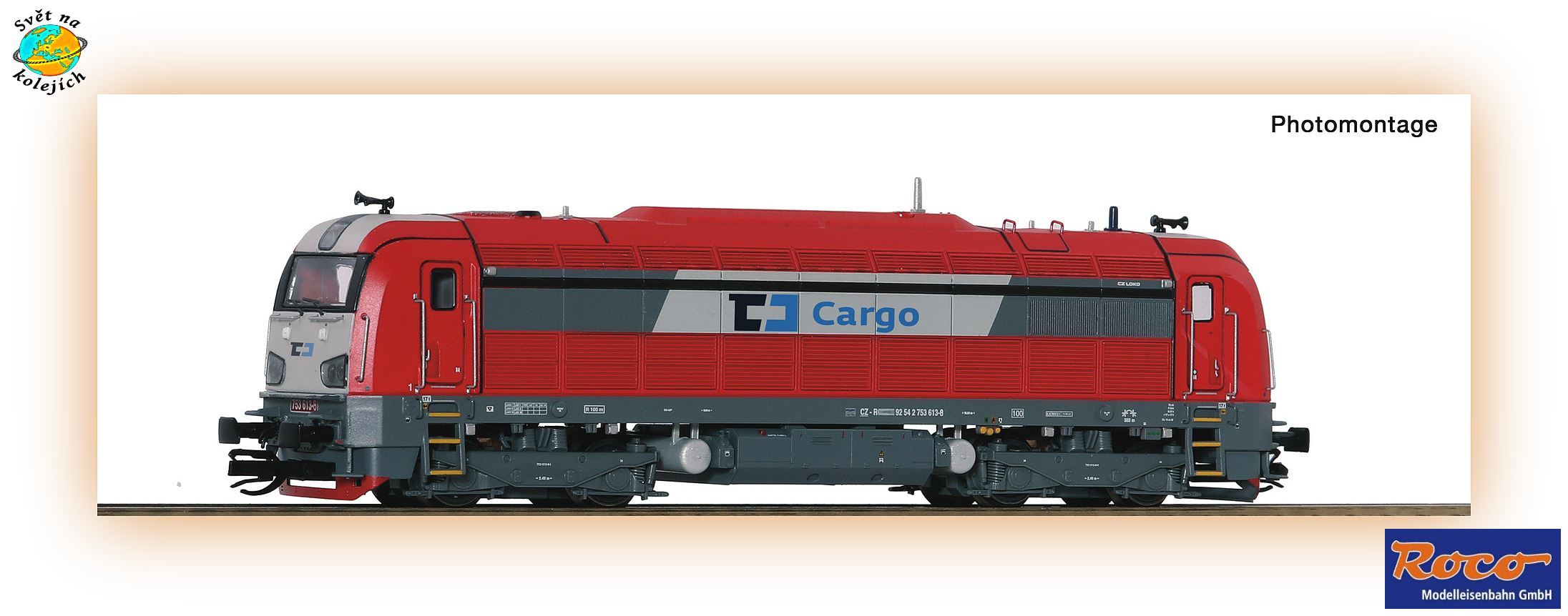 ROCO 7380036 TT - DIESELOVÁ LOKOMOTIVA Rh 753.6, ČD Cargo 