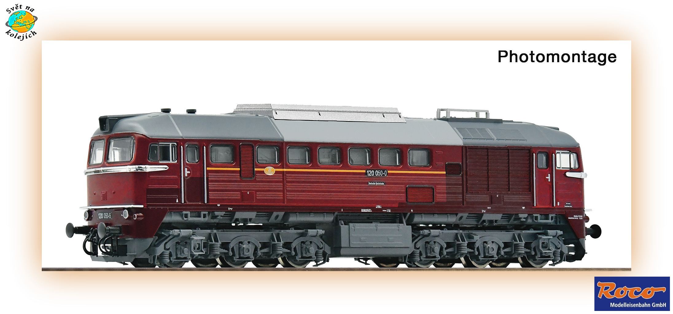 ROCO 7390035 TT - DIESELOVÁ LOKOMOTIVA 120 050, DR DIGITÁL ZVUK