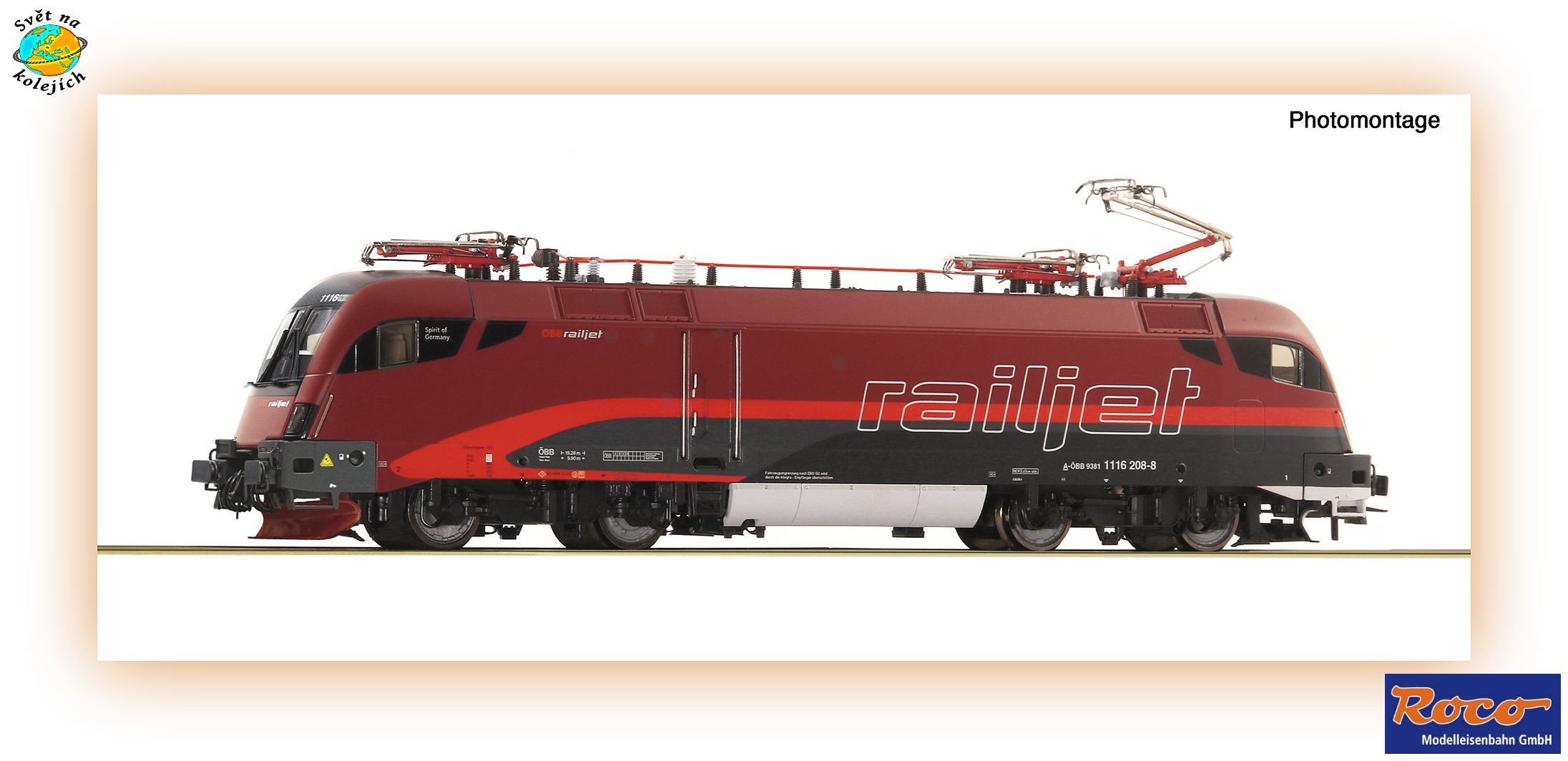 ROCO 7590046 TT - ELEKTRICKÁ LOKOMOTIVA Rh 1116 „Railjet“, ÖBB DIGITÁL ZVUK