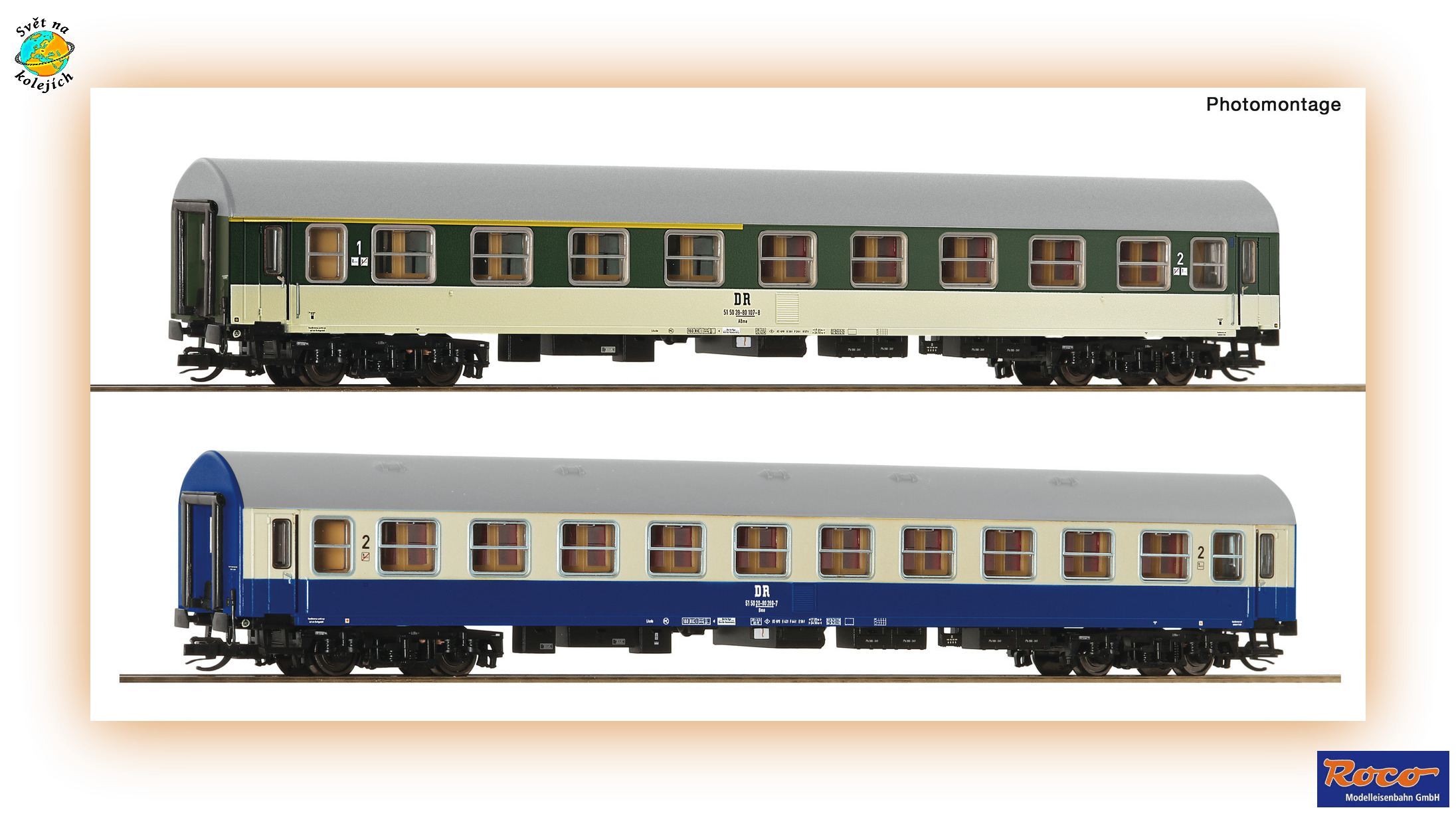 ROCO 6280029 TT - SET OSOBNÍCH VOZŮ  Y/B 70, DR