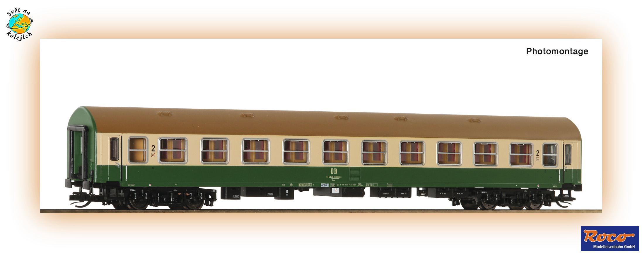 ROCO 6280033 TT - OSOBNÍ VŮZ 2. třídy Bme Y/B 70, DR