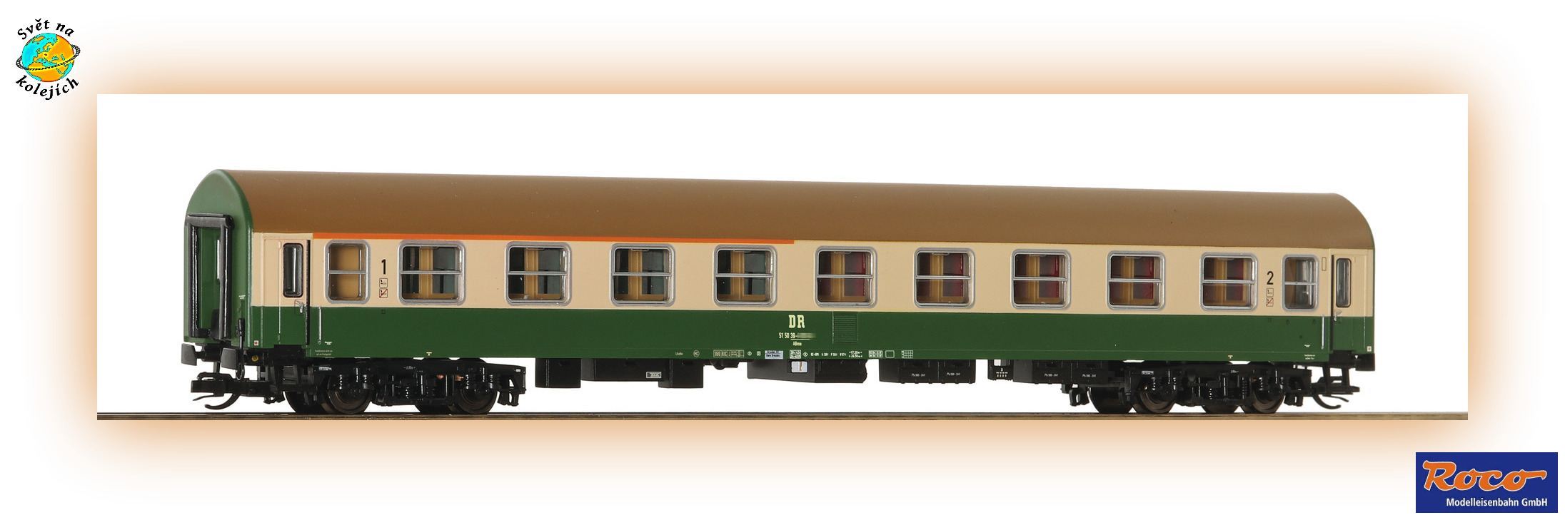 ROCO 6280031 TT - OSOBNÍ VŮZ 1./2. třídy ABme Y/B 70, DR
