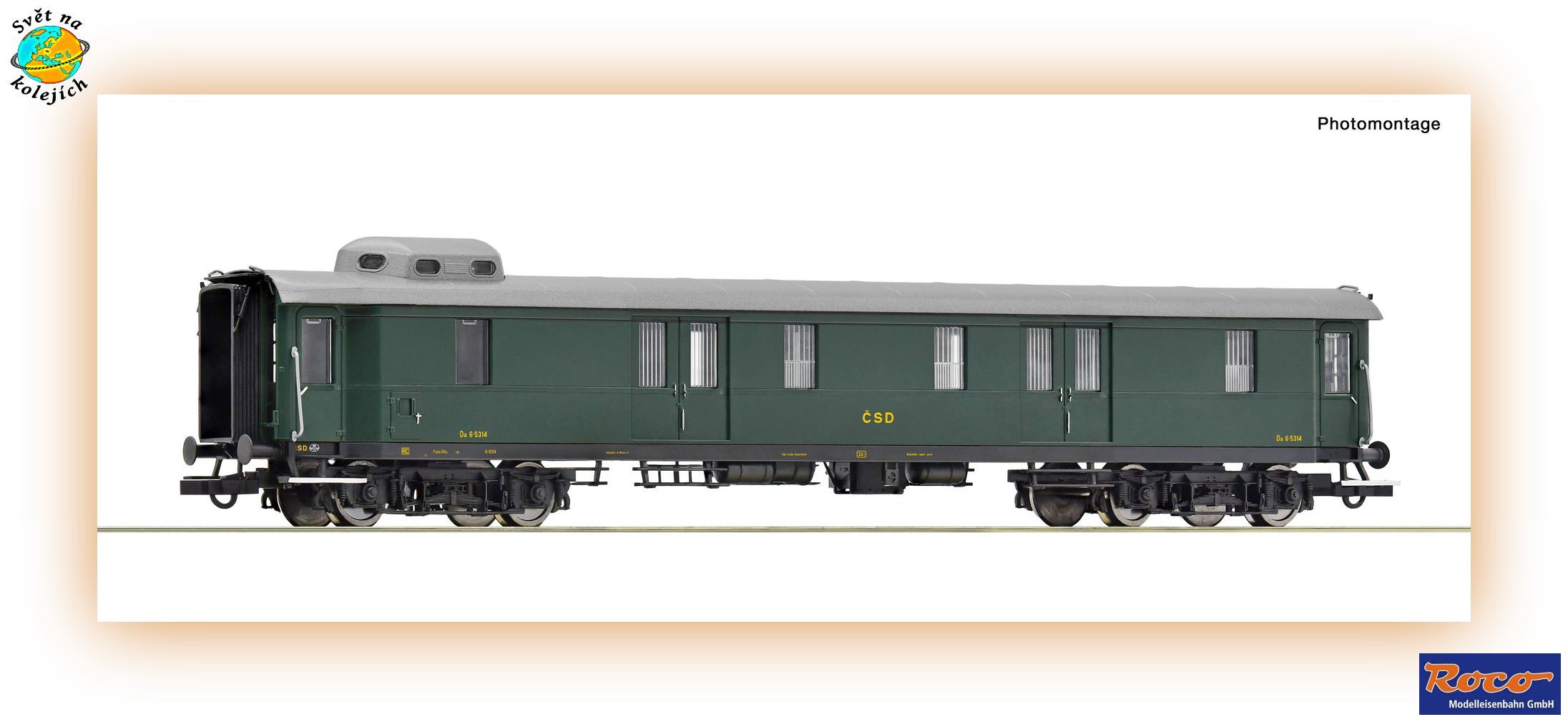 ROCO 6200287 H0 - ZAVAZADLOVÝ VŮZ typu Da, ČSD