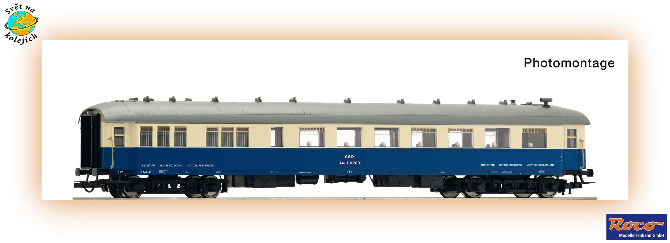 ROCO 6200285 H0 - JÍDELNÍ VŮZ typu Ara, ČSD