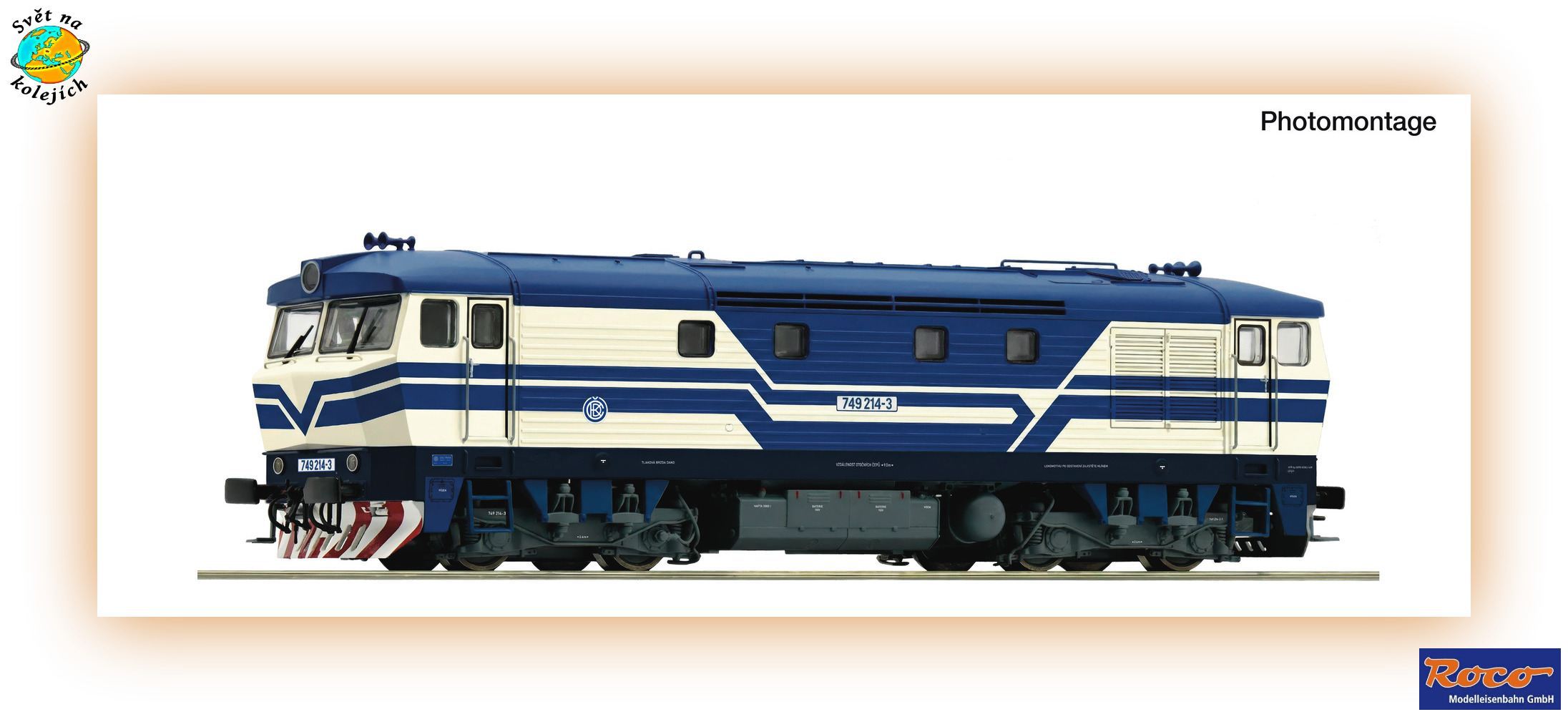 ROCO 7310131 H0 - DIESELOVÁ LOK. "BARDOTKA" 749 214-3, ČD DIGITÁL ZVUK