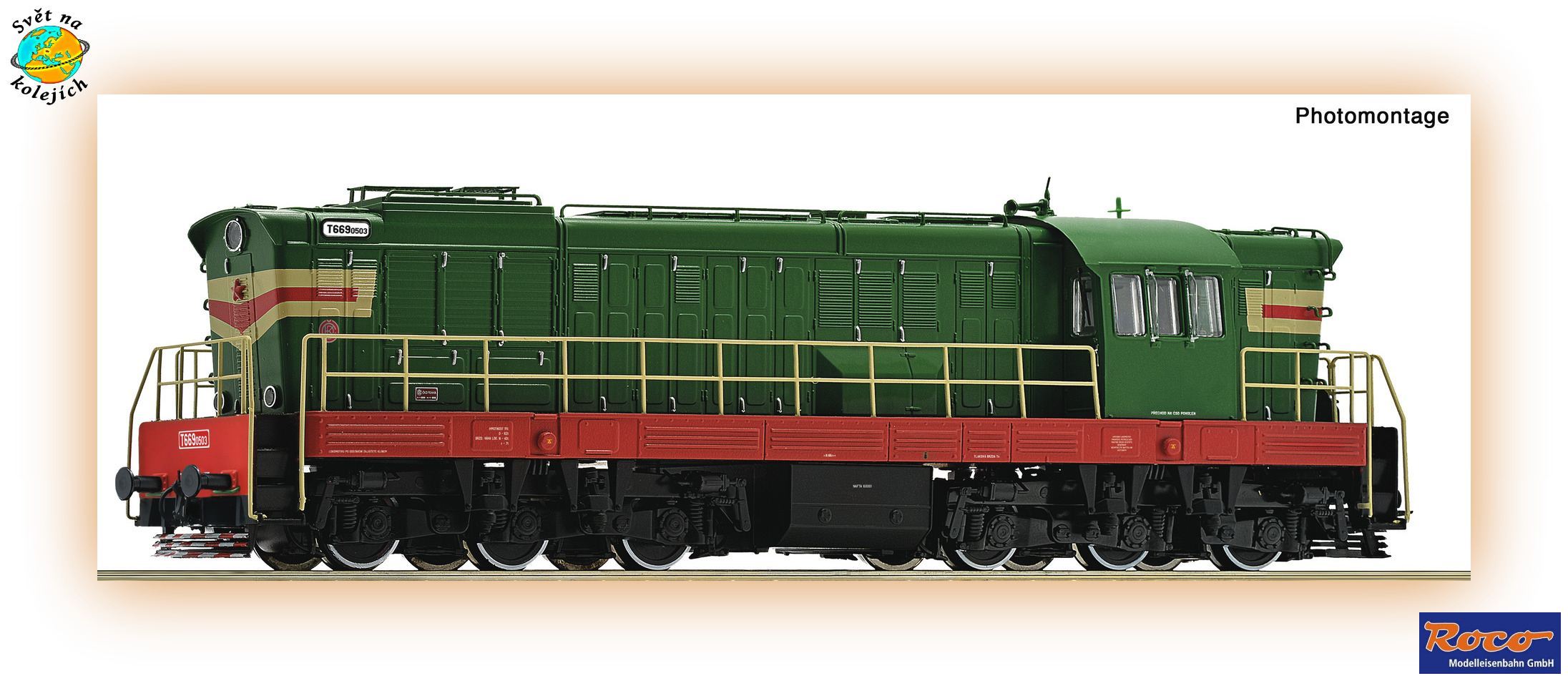 ROCO 7310143 H0 - DIESELOVÁ LOK. "ČMELÁK" T 669 0503, CZ DIGITÁL ZVUK
