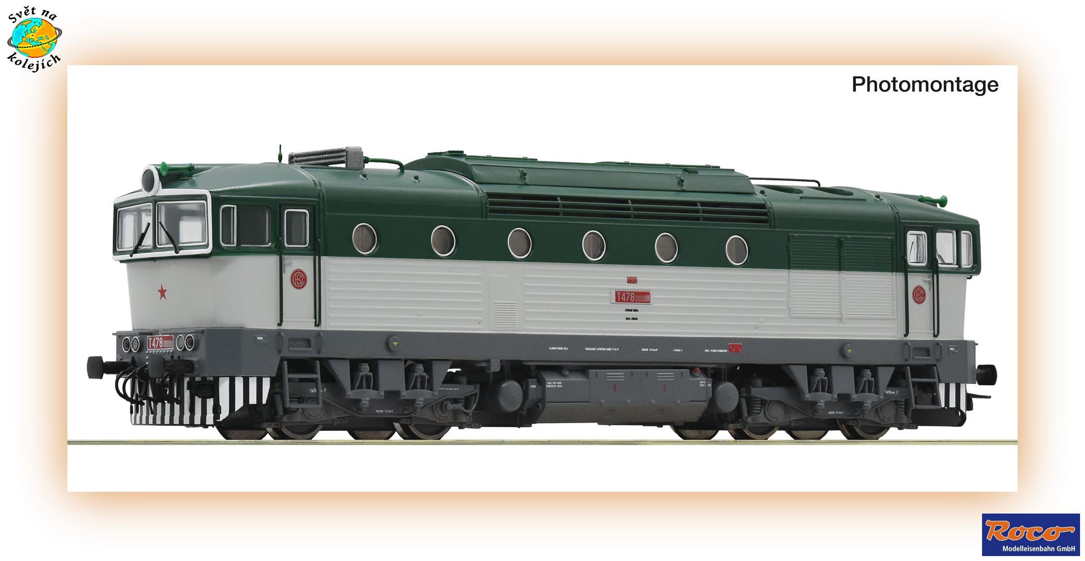 ROCO 7300148 H0 - DIESELOVÁ LOK. "BREJLOVEC" T 478.3, ČSD 