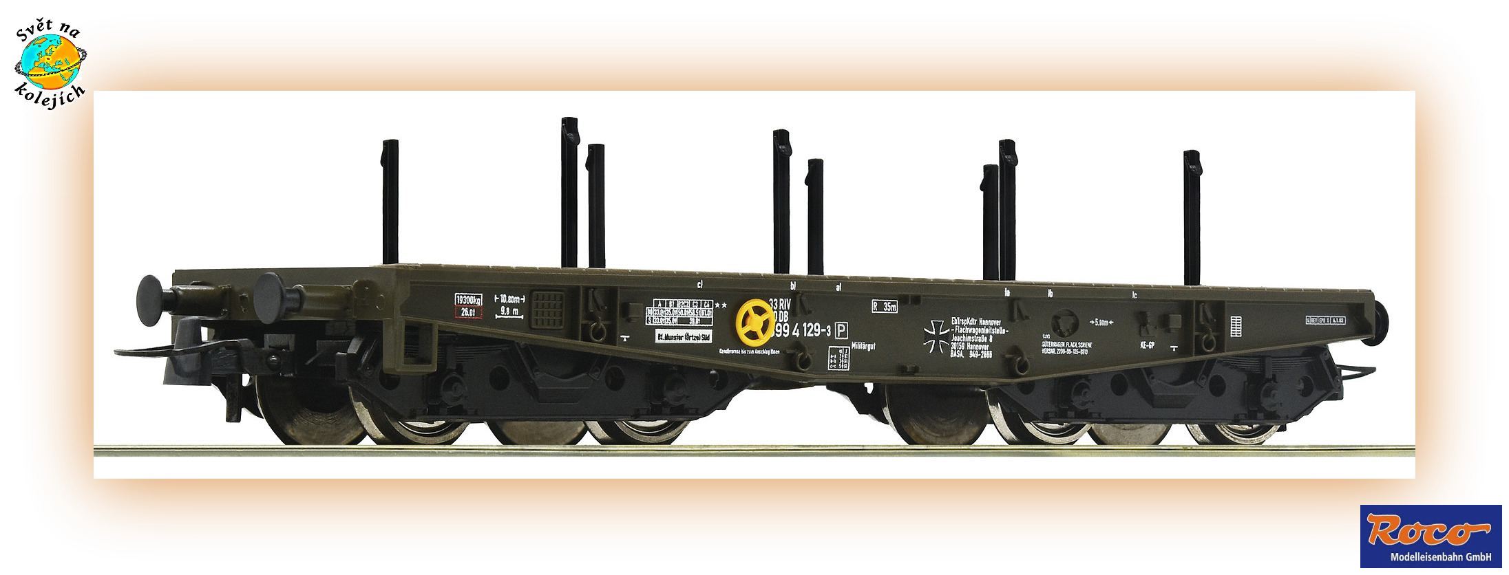 ROCO 76391 H0 - PLOŠINOVÝ VŮZ, DB