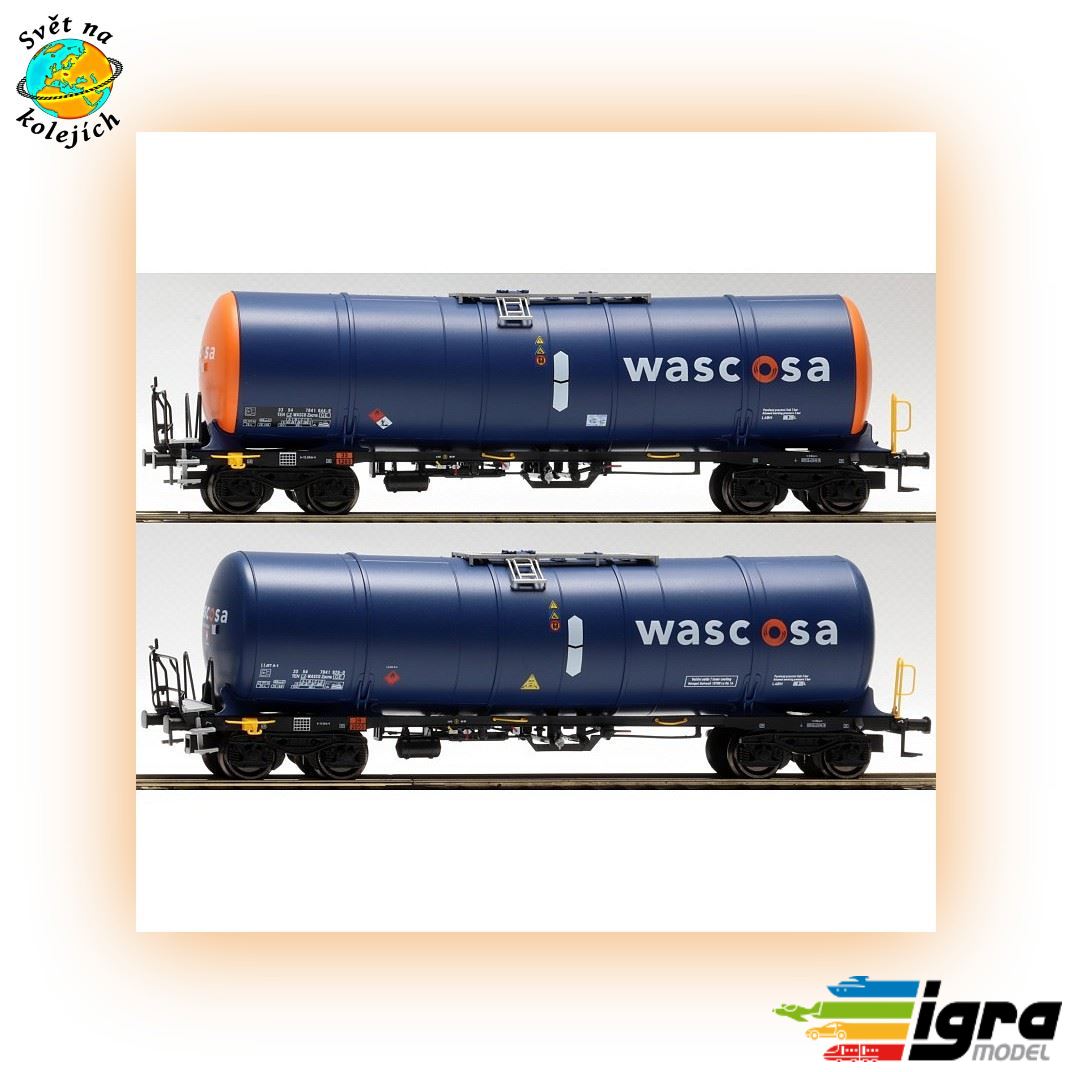 IGRA 96210012 HO - SET CISTERNOVÝCH VOZŮ Zacns Wascosa 88 + JET-A1