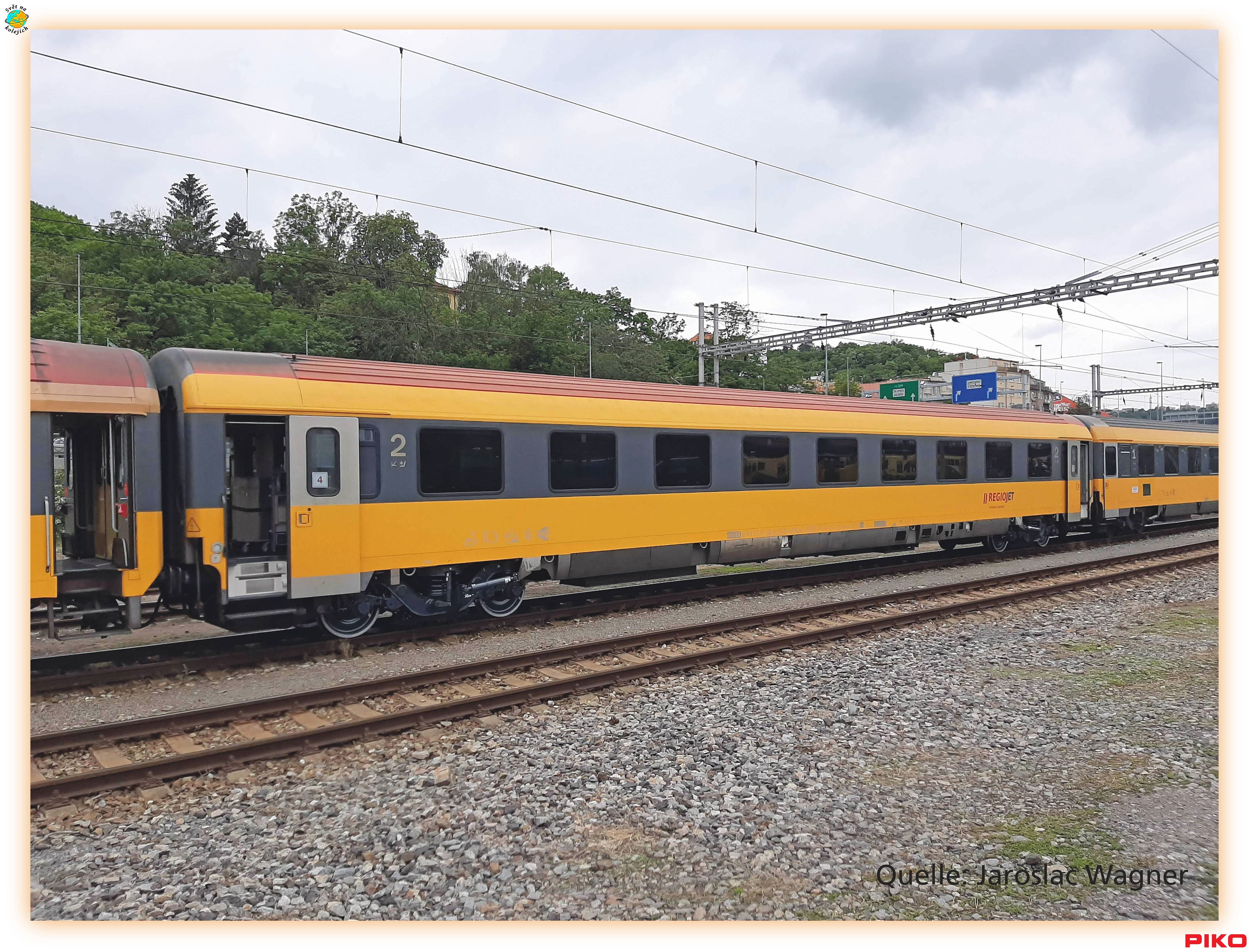 PIKO 58222 H0 - SET RYCHLÍKOVÝCH VOZŮ 1 a 2.tř. "EUROFIMA", RegioJet