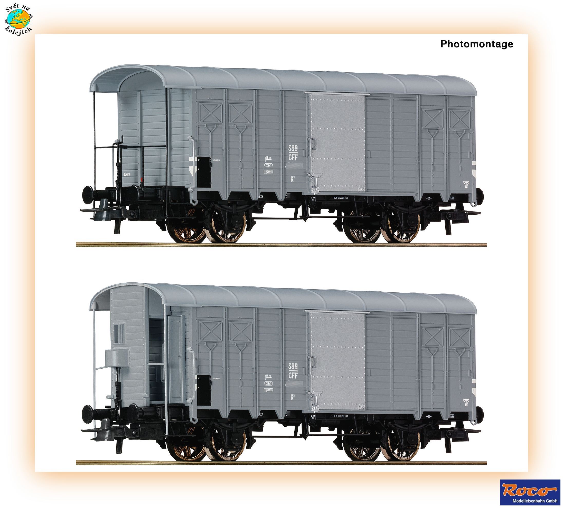 ROCO 76646 HO - SET NÁKLADNÍCH VOZŮ K3, SBB