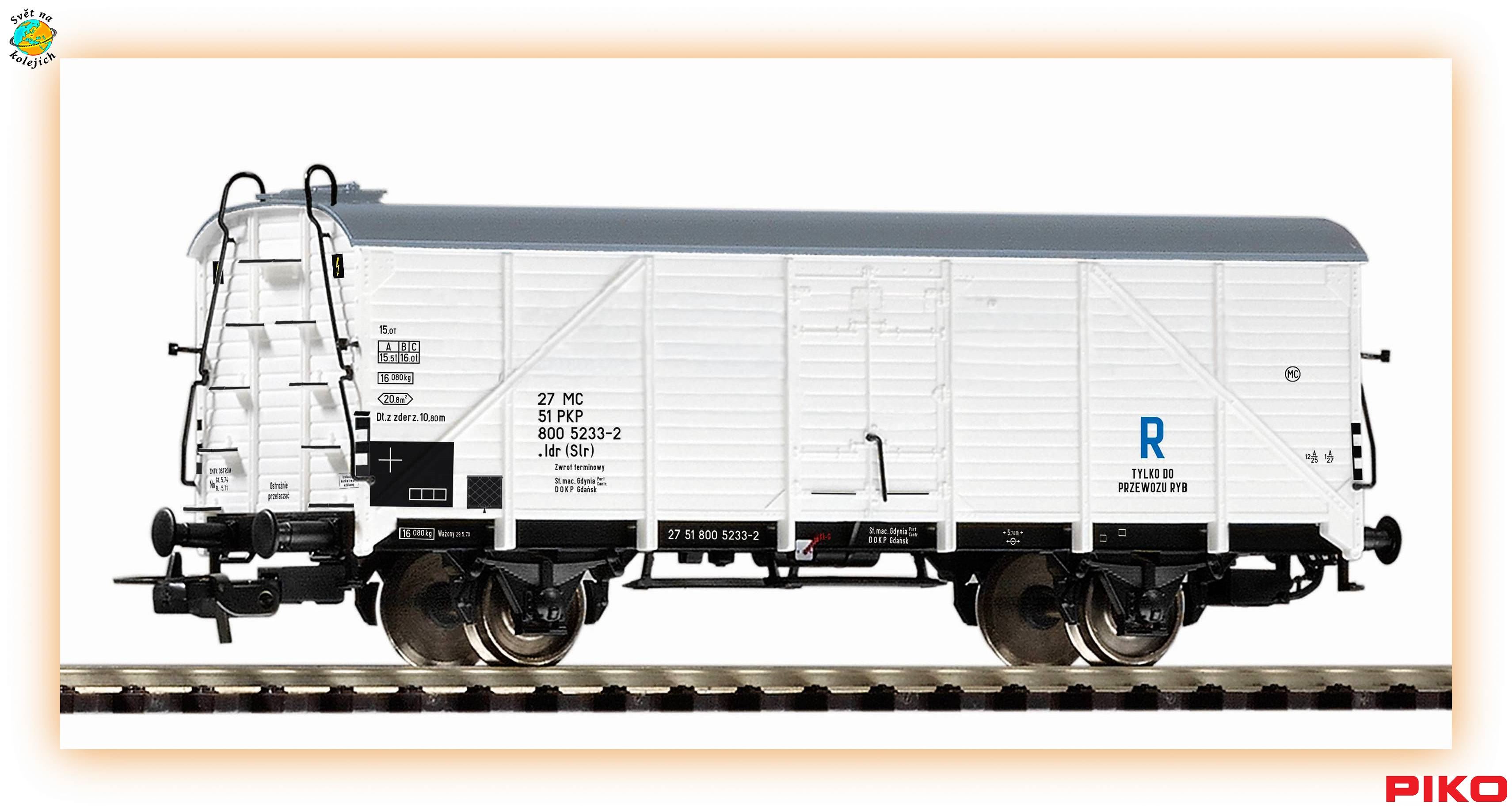 PIKO 54608 HO - NÁKLADNÍ VŮZ  Gkn "Berlin", PKP